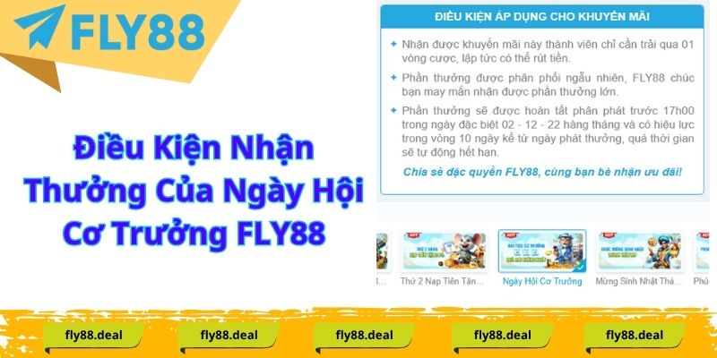 Điều Kiện Nhận Thưởng Của Ngày Hội Cơ Trưởng FLY88